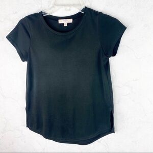 [Moa Moa] Black Short Sleeve Top